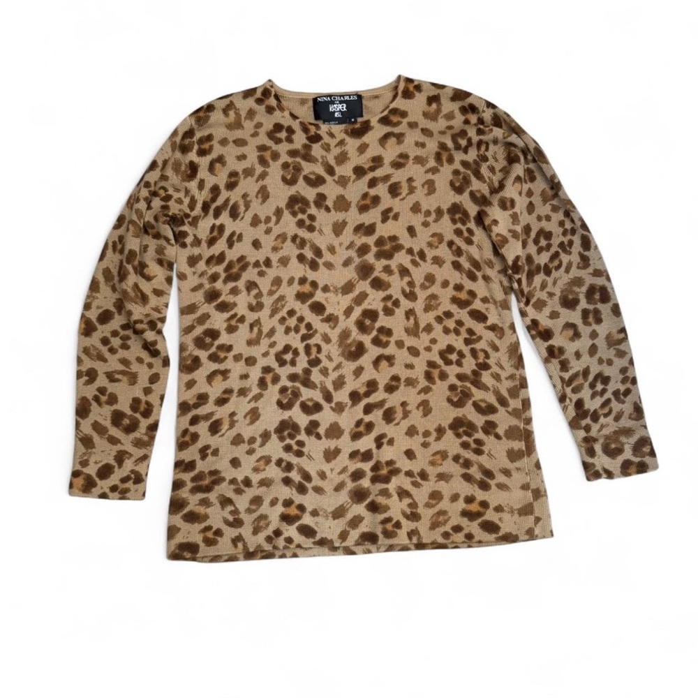Nina Charles Leopard Print Sweater